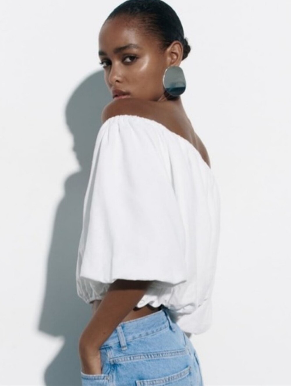 Zara Linen Crop Top NWT - Picture 5 of 15